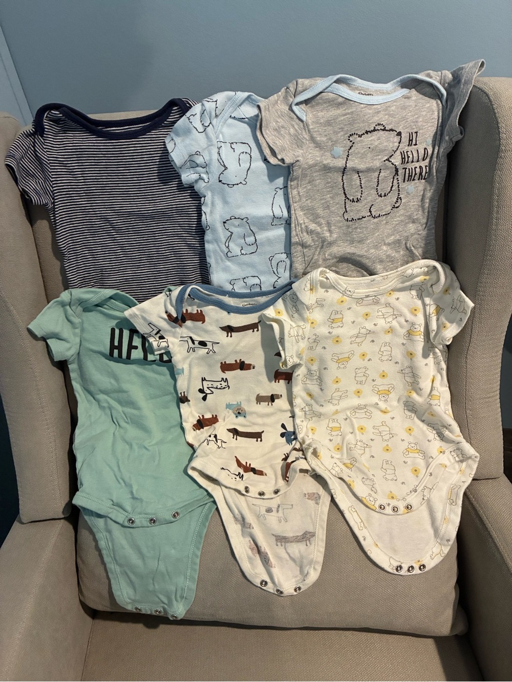 Mixed Baby One-Piece Bodysuit Set - 12m